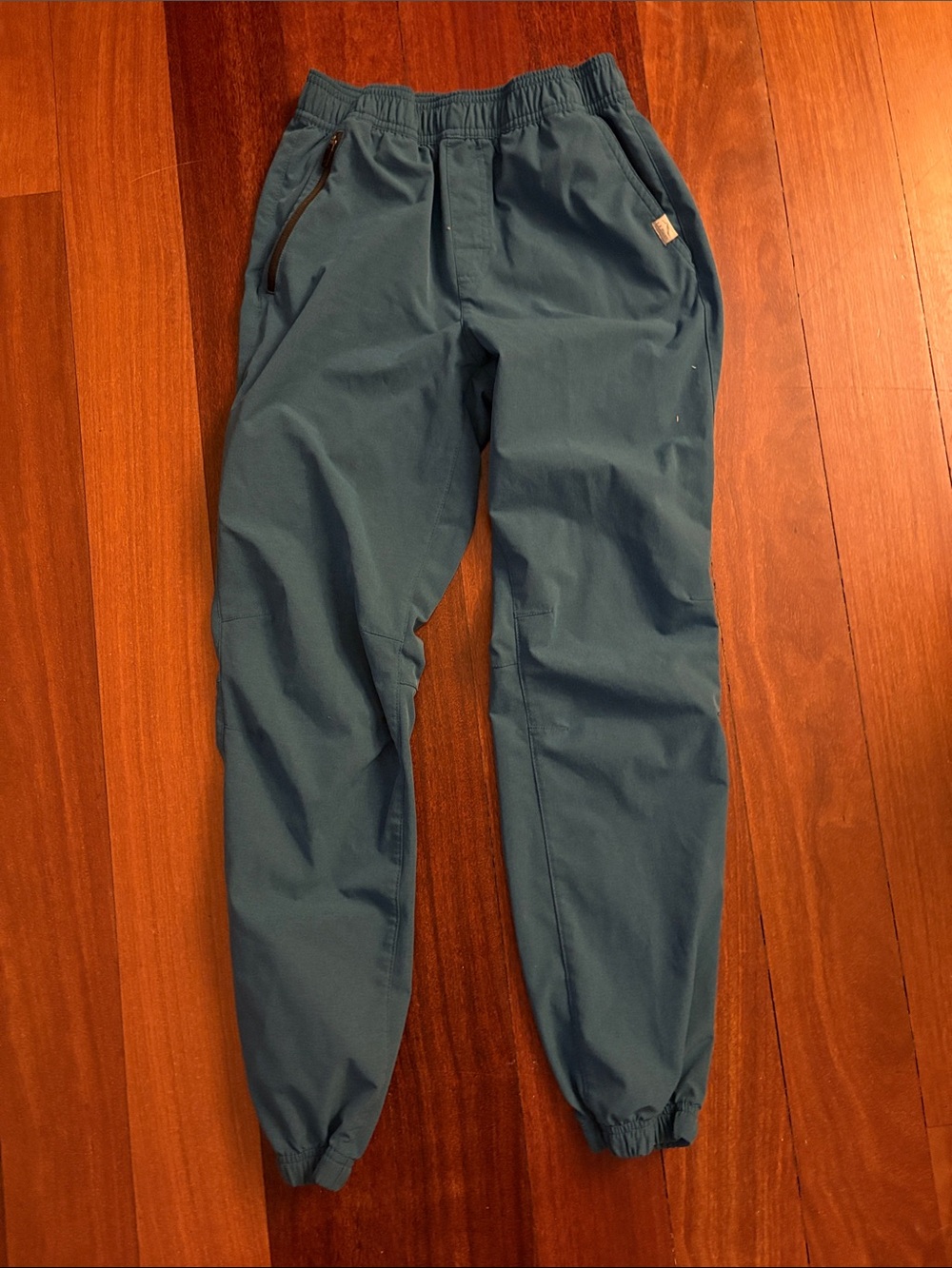 L.L. Bean Boy's Athletic Teal Blue Jogger Pants - Stretch Performance